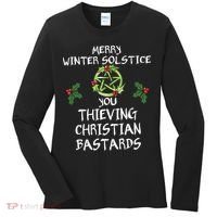 Merry Winter Solstice You Thieving Christian Bastards Women's Long Sleeve Shirt thumb 0