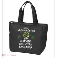 Merry Winter Solstice You Thieving Christian Bastards Tote Bag thumb 3