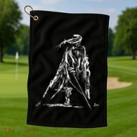 Musketeer With Sword And Coat Golf Towel thumb 1