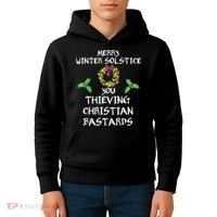 Merry Winter Solstice You Thieving Christian Bastards 21 Kids Hoodie thumb 4