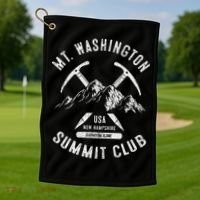Mount Washington Summit Club I Climbed Mt Washington Golf Towel thumb 1