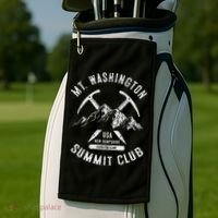 Mount Washington Summit Club I Climbed Mt Washington Golf Towel thumb 2