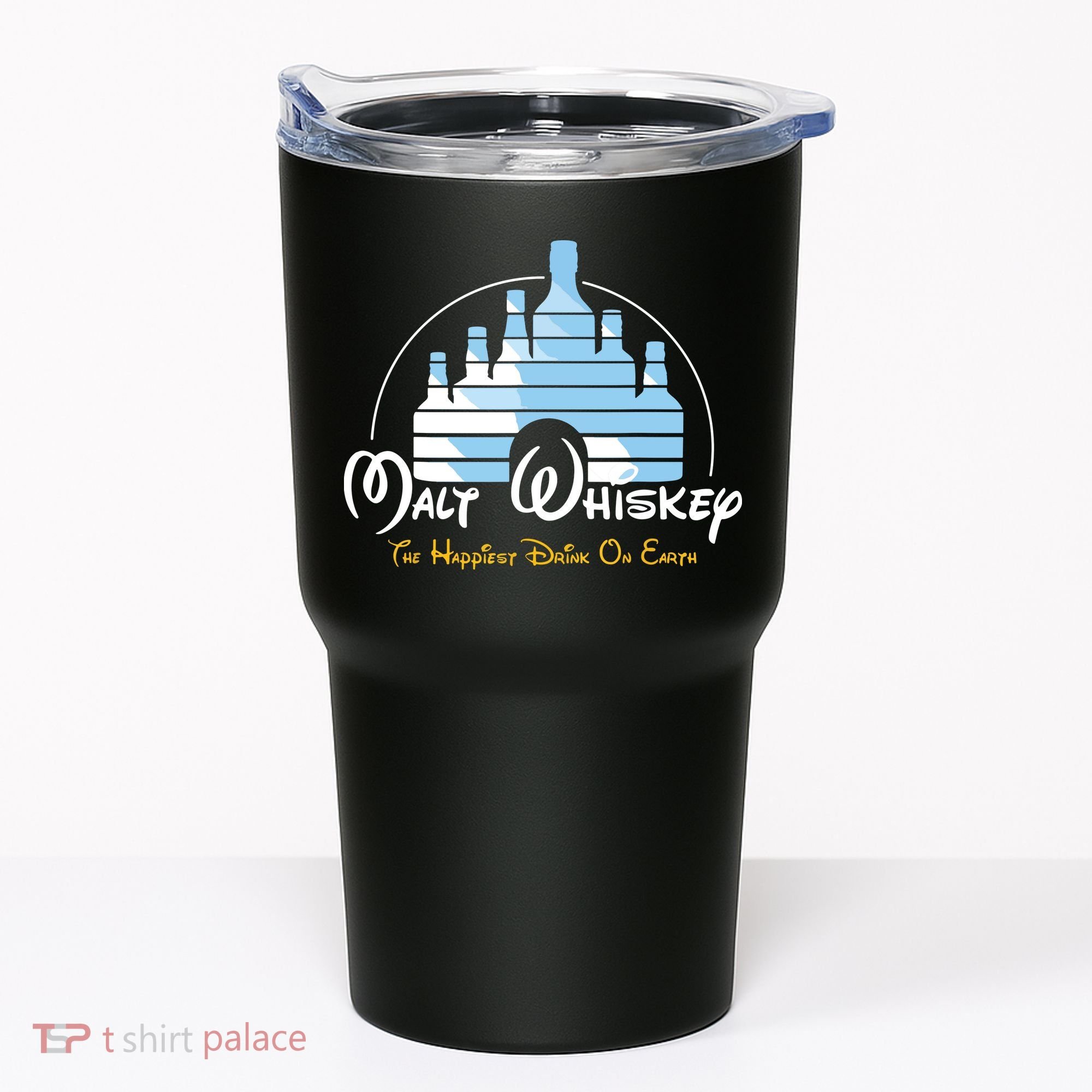Malt Whiskey Shirts Happiest Drink Funny Pun Parody Tumbler