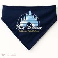 Malt Whiskey Shirts Happiest Drink Funny Pun Parody USA-Made Doggie Bandana thumb 0