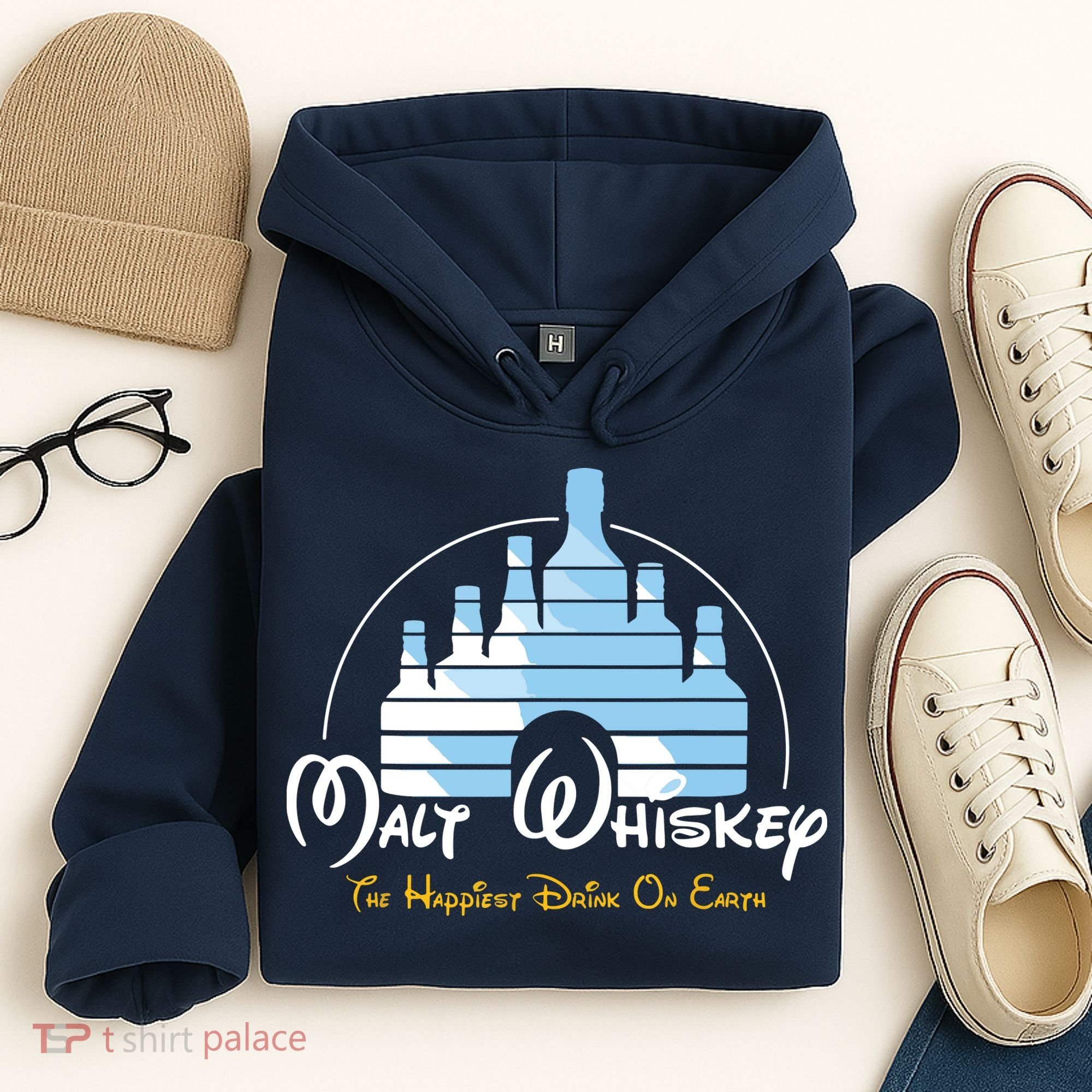 Malt Whiskey Shirts Happiest Drink Funny Pun Parody Hoodie