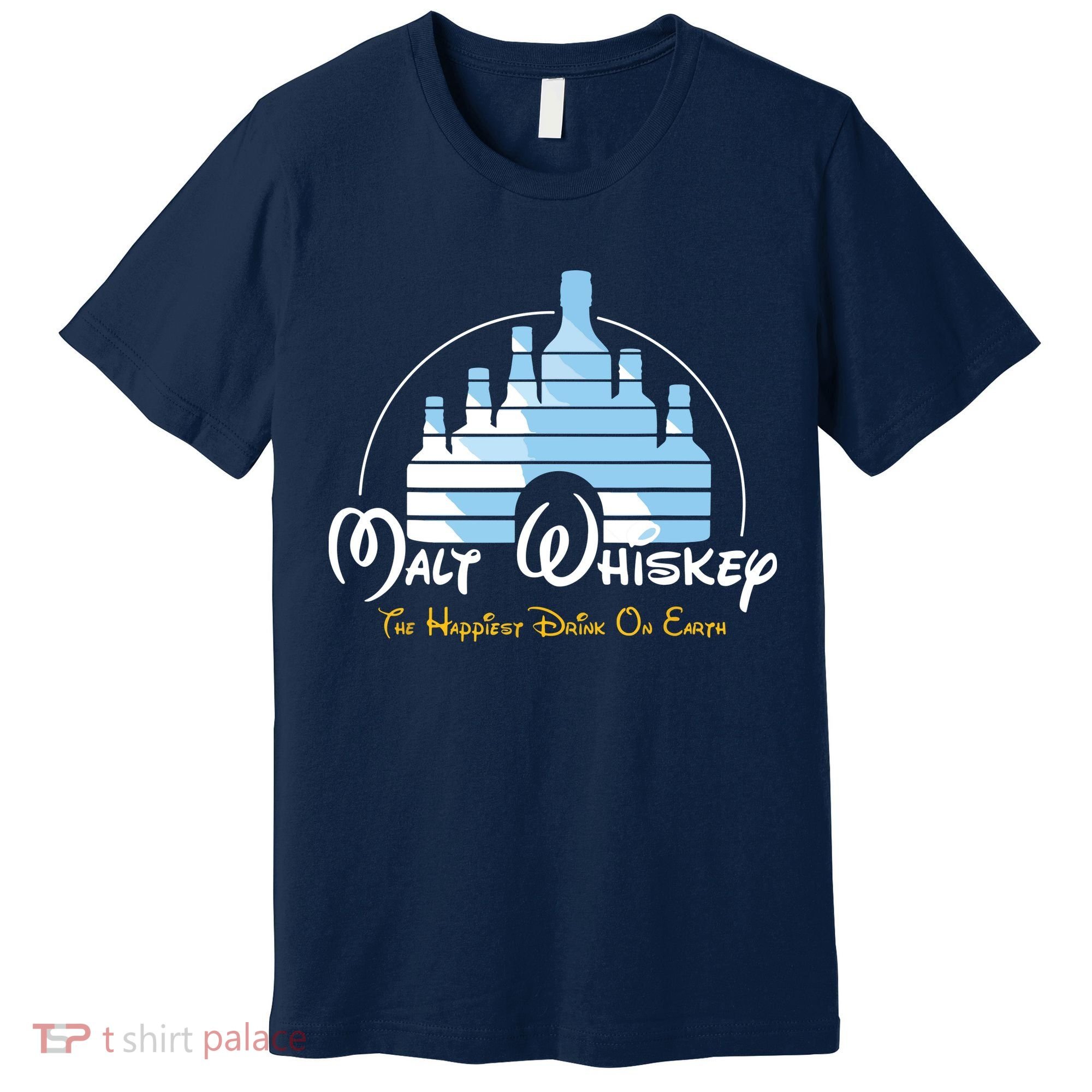 Malt Whiskey Shirts Happiest Drink Funny Pun Parody Premium T-Shirt