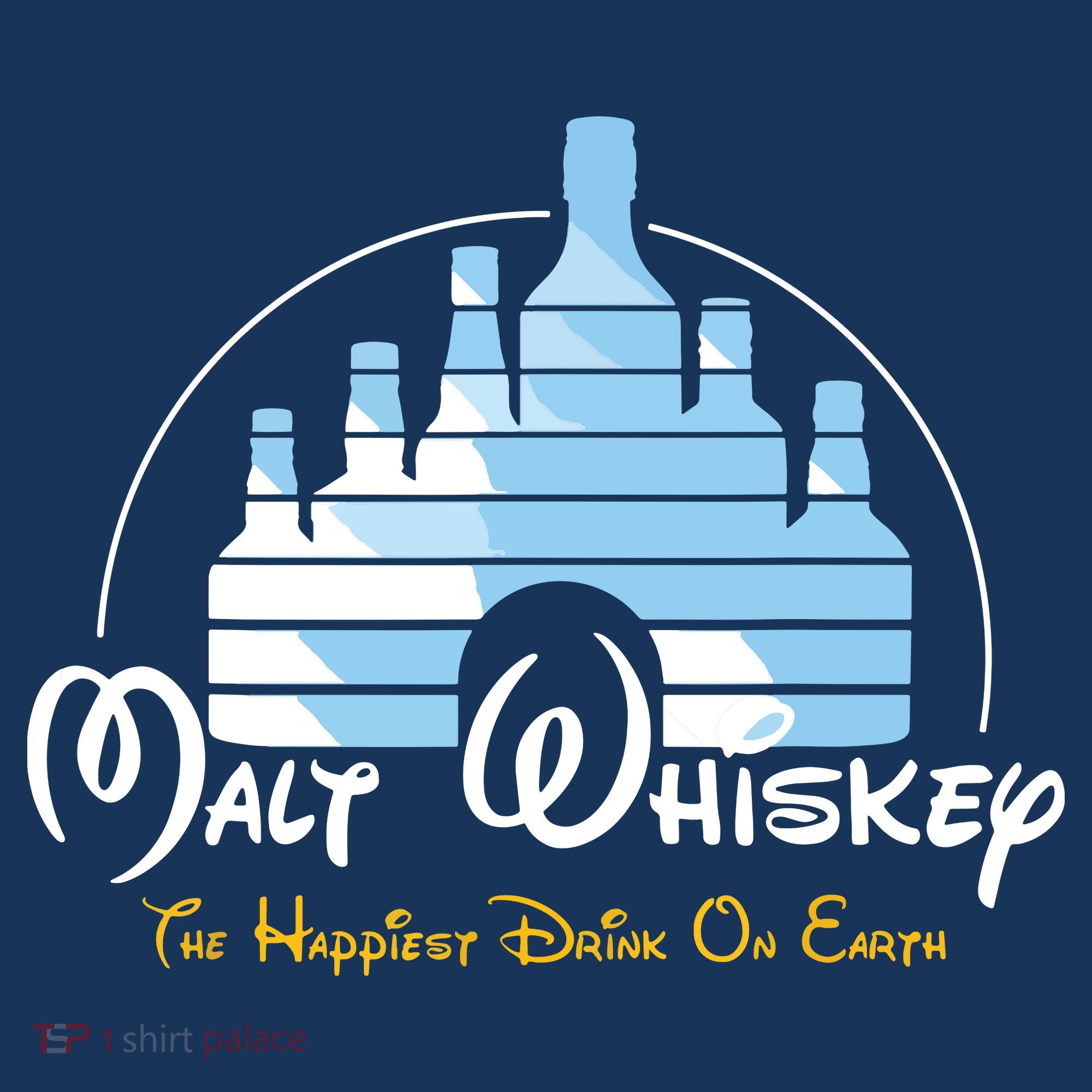 Malt Whiskey Shirts Happiest Drink Funny Pun Parody Women's Tank Top