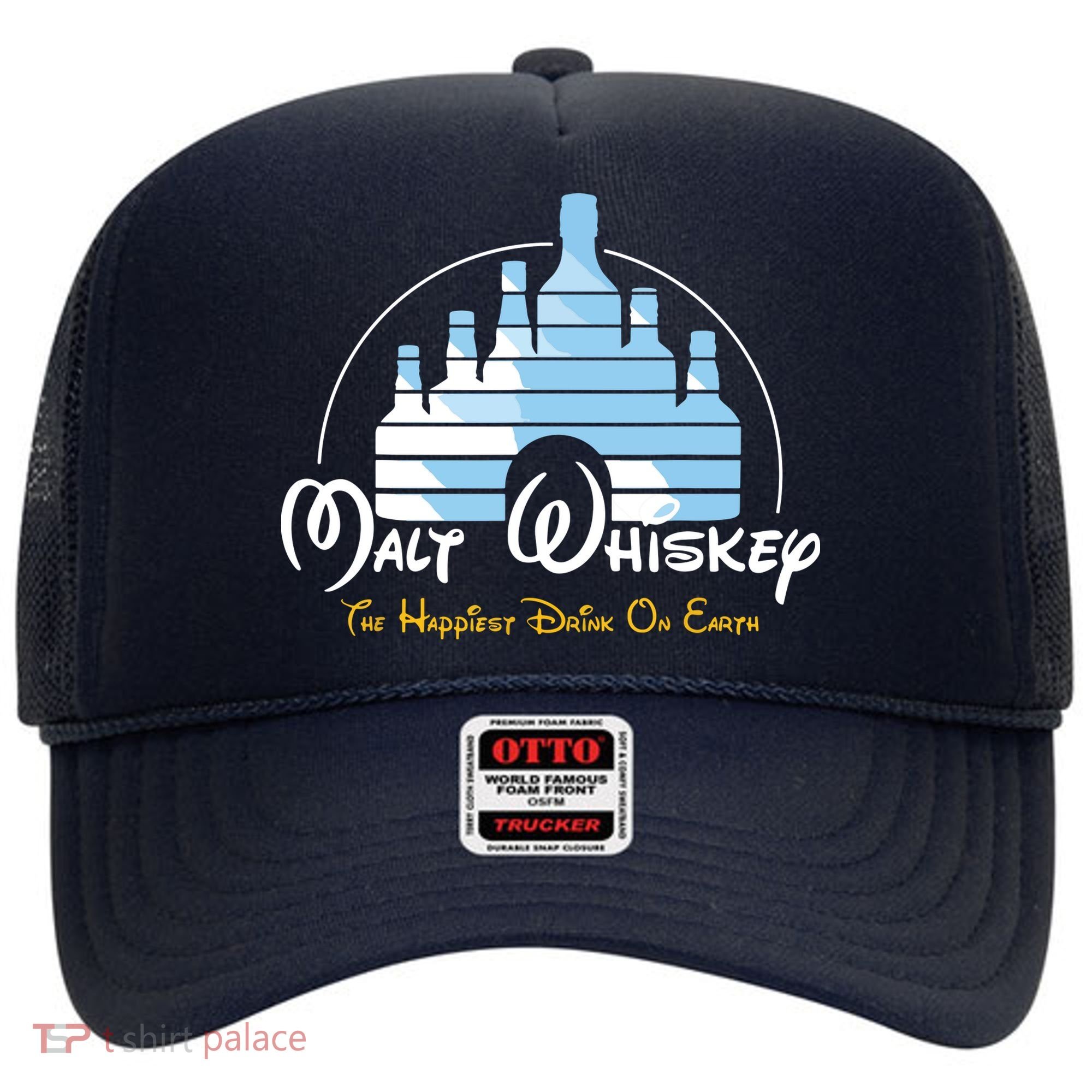 Malt Whiskey Shirts Happiest Drink Funny Pun Parody Hat