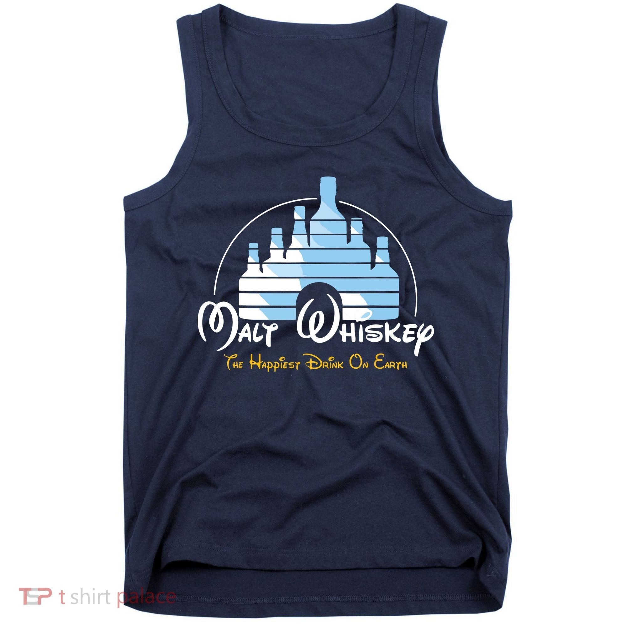 Malt Whiskey Shirts Happiest Drink Funny Pun Parody Tank Top