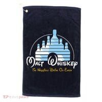 Malt Whiskey Shirts Happiest Drink Funny Pun Parody Golf Towel thumb 0