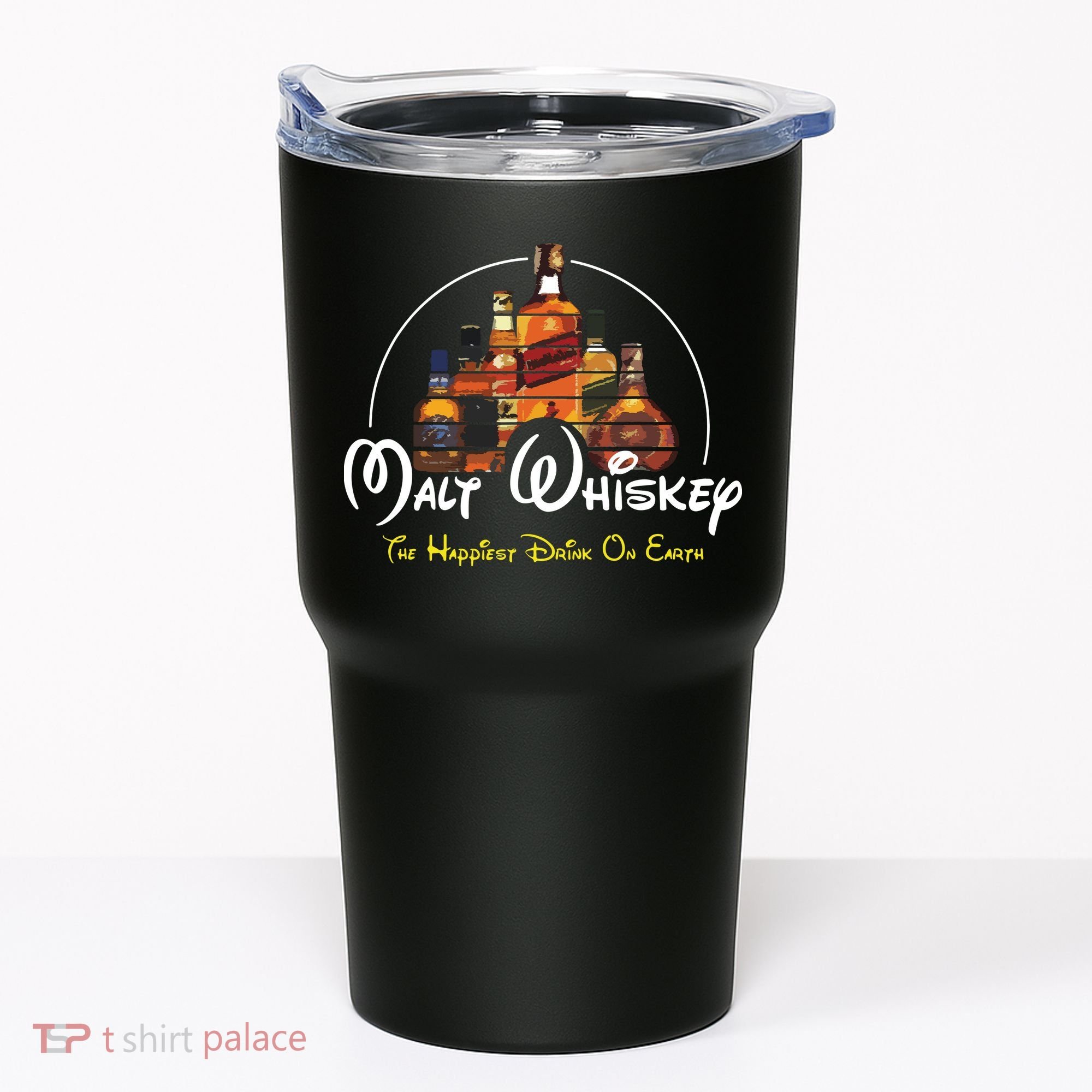 Malt Whiskey Shirts Happiest Drink Funny Pun Parody Tumbler