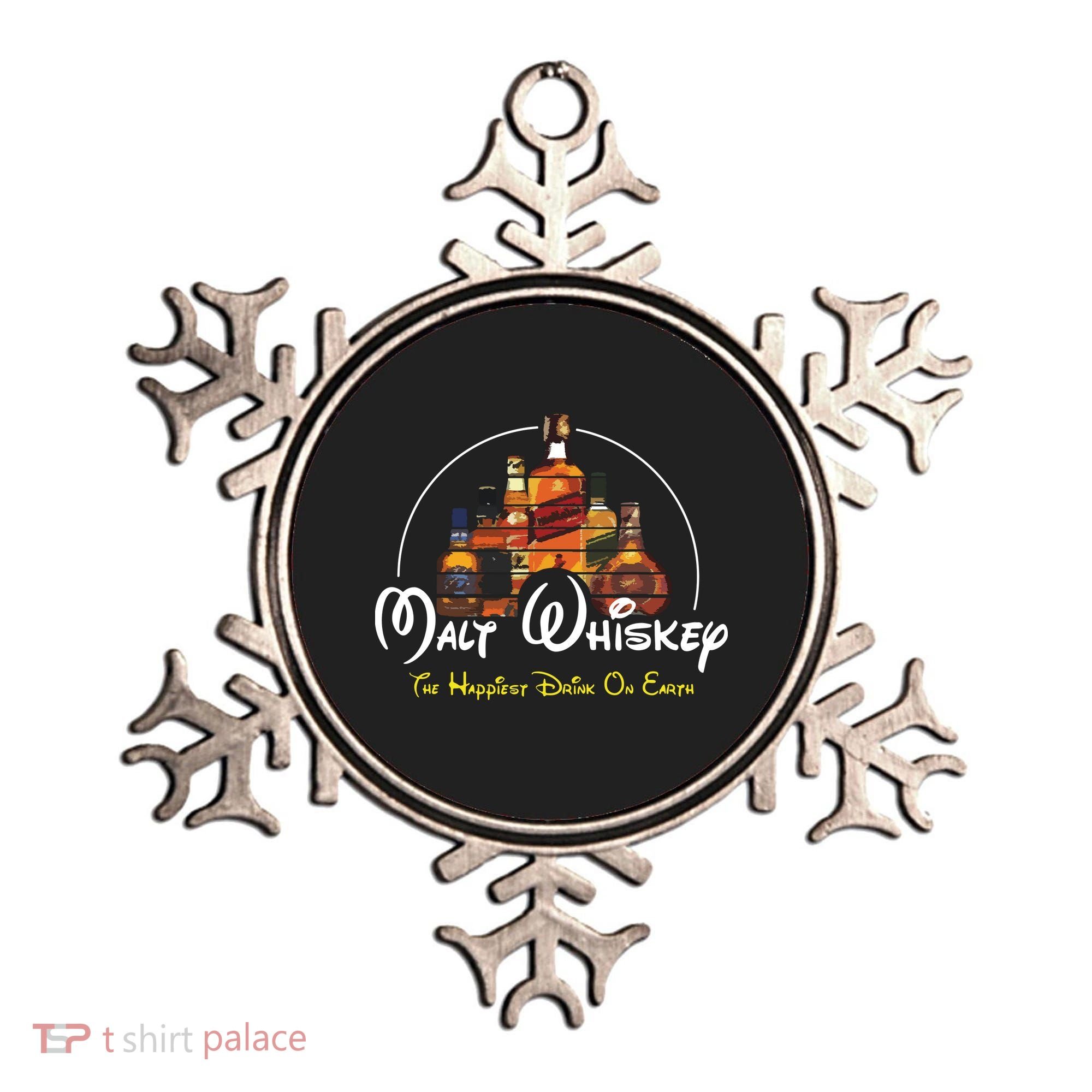 Malt Whiskey Shirts Happiest Drink Funny Pun Parody Ornament