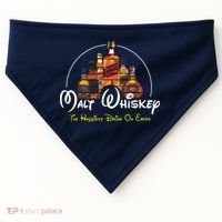 Malt Whiskey Shirts Happiest Drink Funny Pun Parody USA-Made Doggie Bandana thumb 0