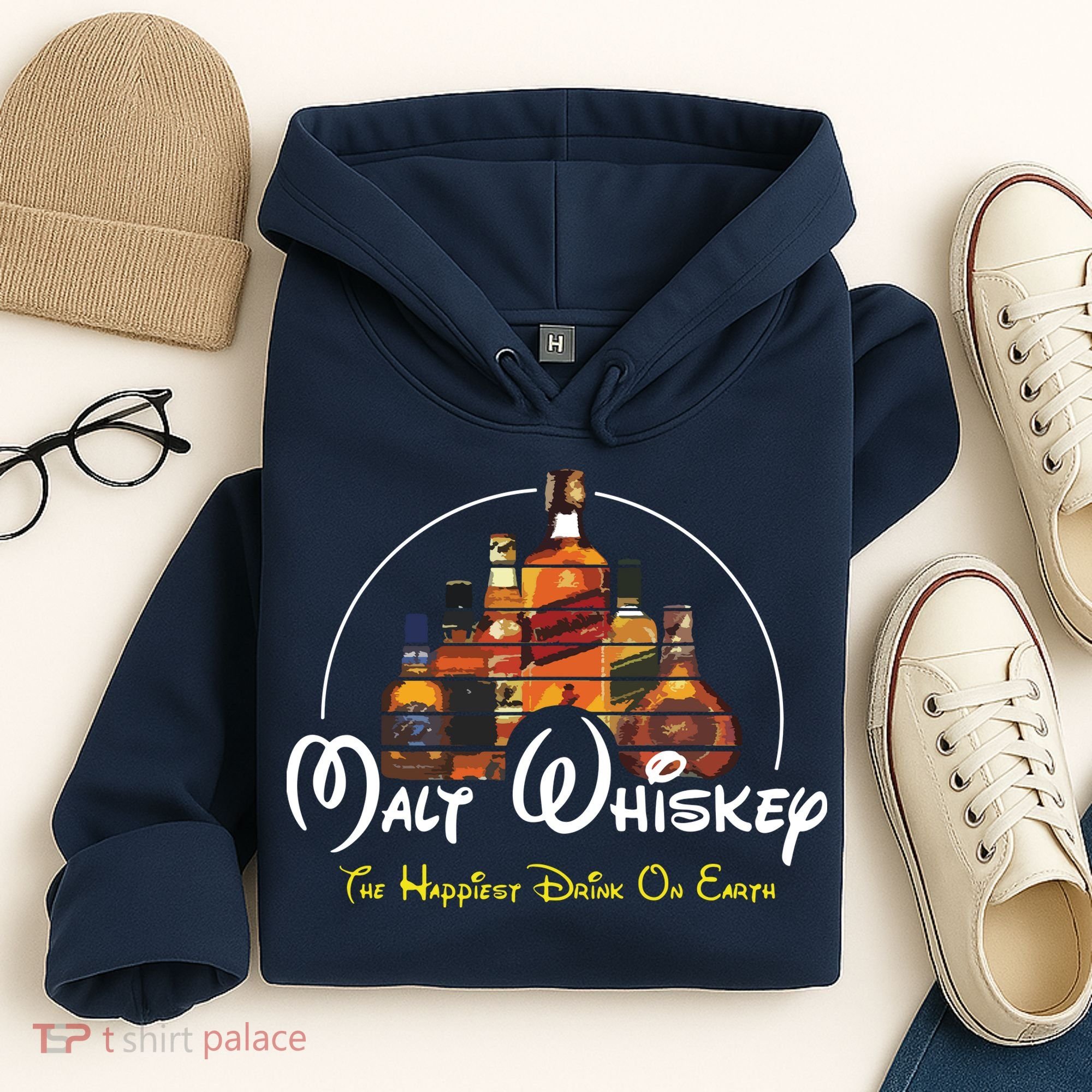 Malt Whiskey Shirts Happiest Drink Funny Pun Parody Hoodie