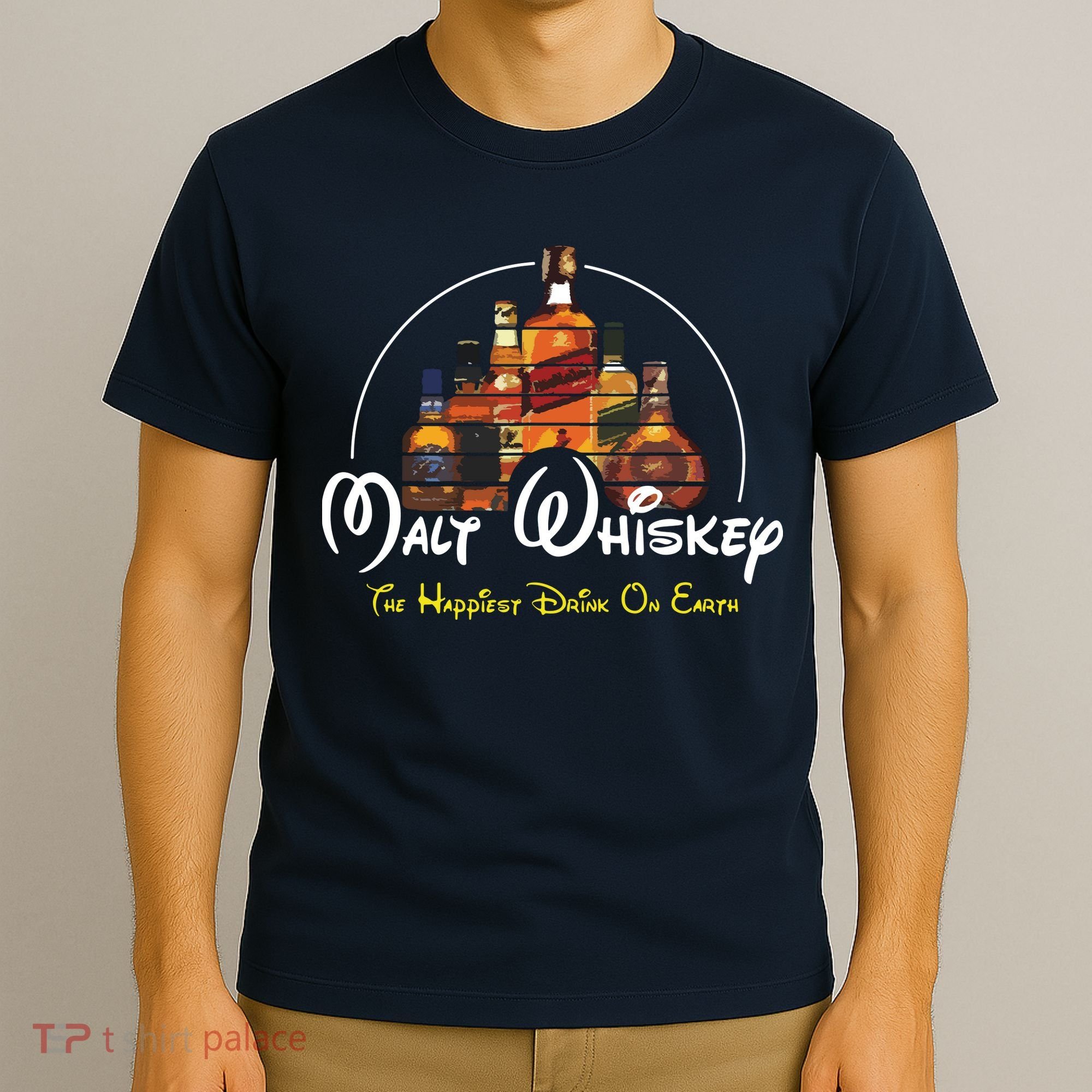 Malt Whiskey Shirts Happiest Drink Funny Pun Parody T-Shirt
