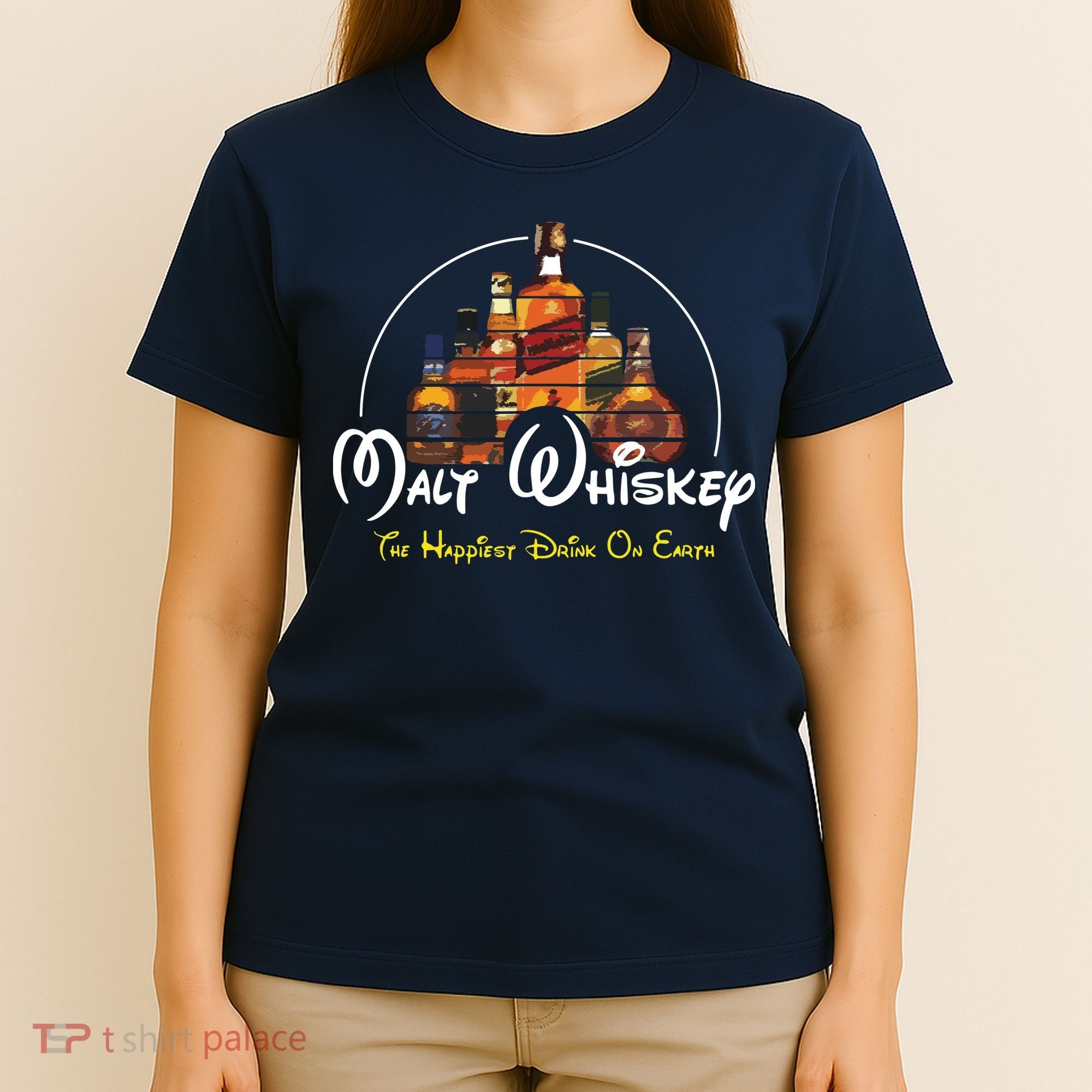 Malt Whiskey Shirts Happiest Drink Funny Pun Parody T-Shirt