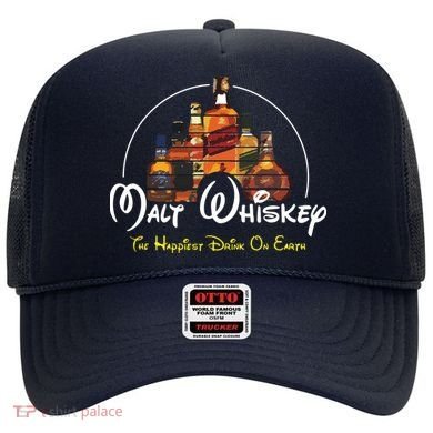 Malt Whiskey Shirts Happiest Drink Funny Pun Parody Hat