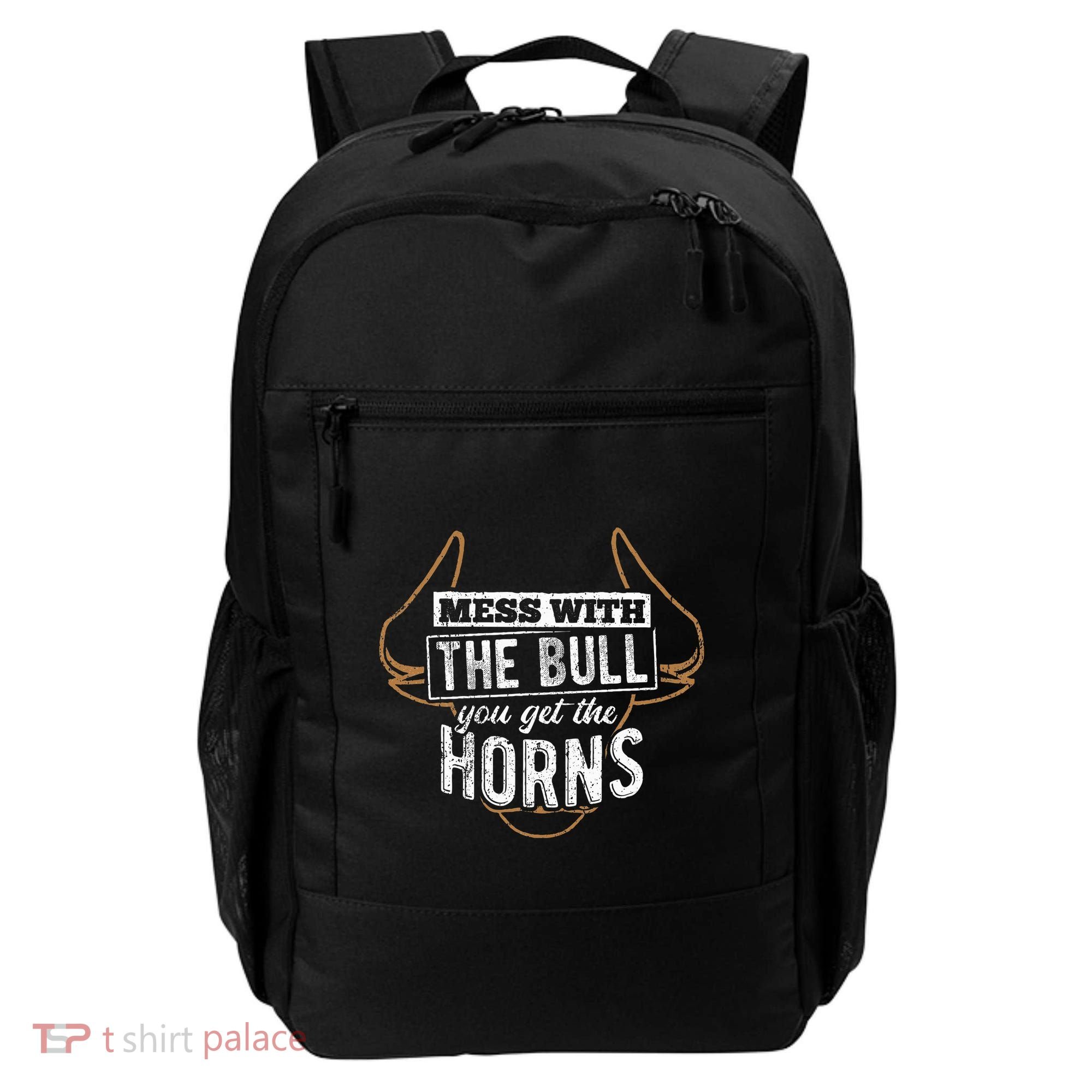 Mess With The Bull You Get The Horns Bullfighter Longhorn Backpack