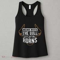 Mess With The Bull You Get The Horns Bullfighter Longhorn Women's Tank Top thumb 3