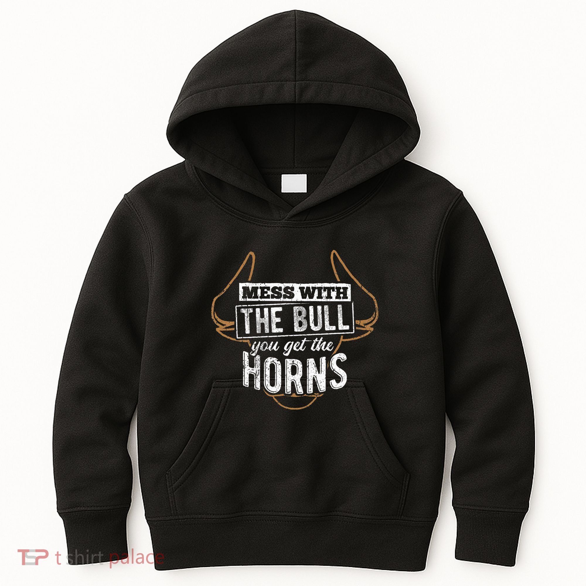 Mess With The Bull You Get The Horns Bullfighter Longhorn Kids Hoodie