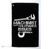 Machinist With Tolerance Issues.Machinis Funny Gift Golf Towel thumb 0