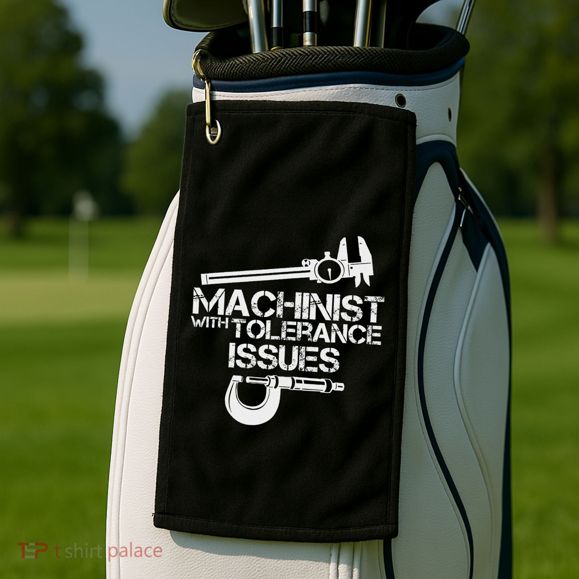 Machinist With Tolerance Issues.Machinis Funny Gift Golf Towel