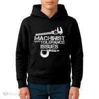 Machinist With Tolerance Issues.Machinis Funny Gift Kids Hoodie thumb 4