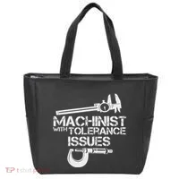 Machinist With Tolerance Issues.Machinis Funny Gift Tote Bag thumb 0