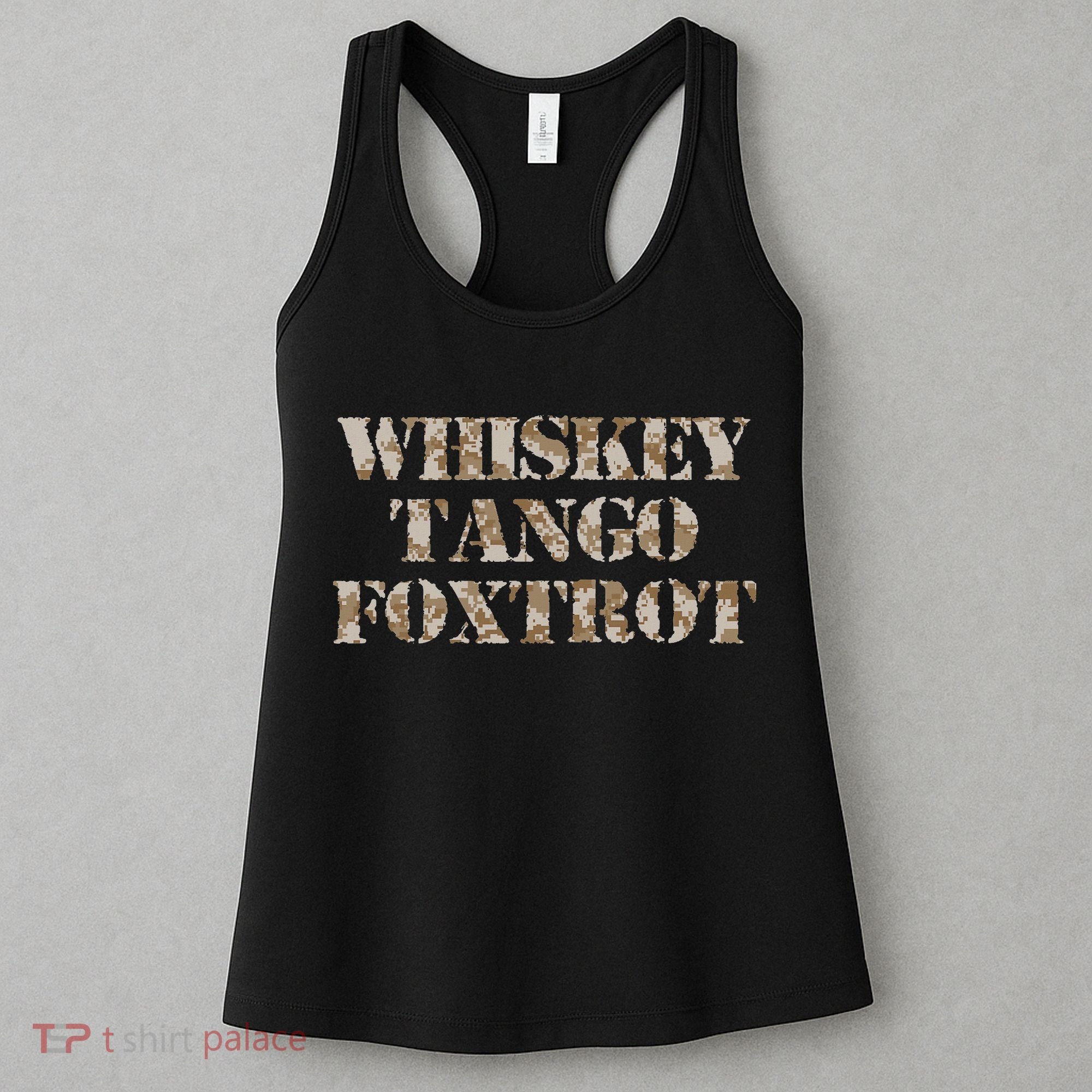 Military Whisky Tango Foxtrot (wtf) Camouflage Women's Tank Top