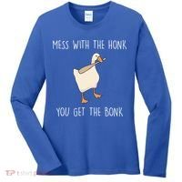 Mess With The Honk You Get The Bonk Women's Long Sleeve Shirt thumb 0