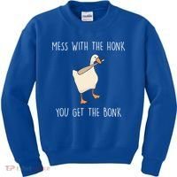 Mess With The Honk You Get The Bonk Kids Sweatshirt thumb 0