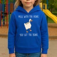 Mess With The Honk You Get The Bonk Kids Hoodie thumb 3