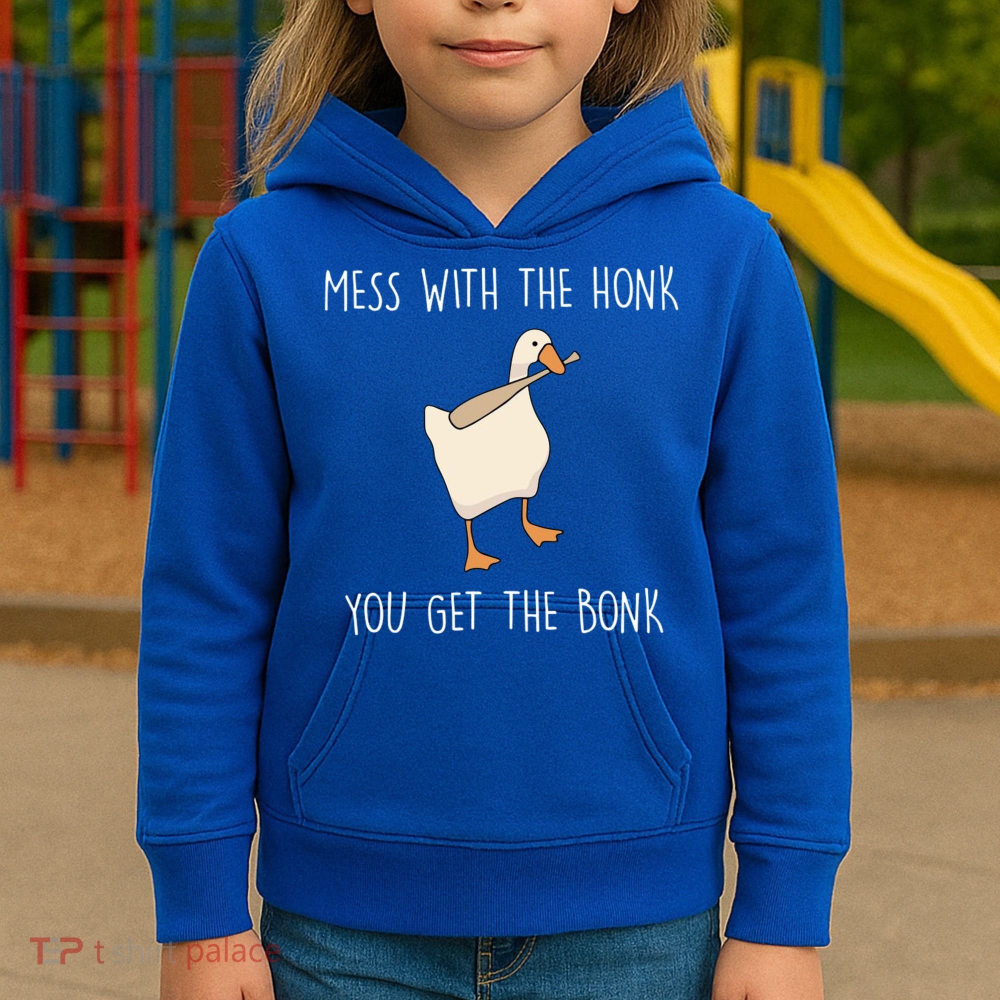 Mess With The Honk You Get The Bonk Kids Hoodie