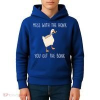 Mess With The Honk You Get The Bonk Kids Hoodie thumb 4