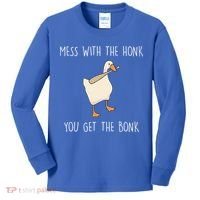 Mess With The Honk You Get The Bonk Kids Long Sleeve Shirt thumb 0