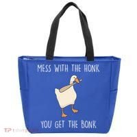 Mess With The Honk You Get The Bonk Tote Bag thumb 0