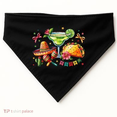Mexico Wine Tequila Margarita Drinking Mexican Cinco De USA-Made Doggie Bandana