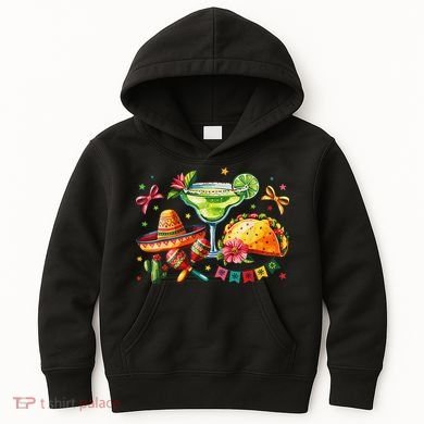 Mexico Wine Tequila Margarita Drinking Mexican Cinco De Kids Hoodie