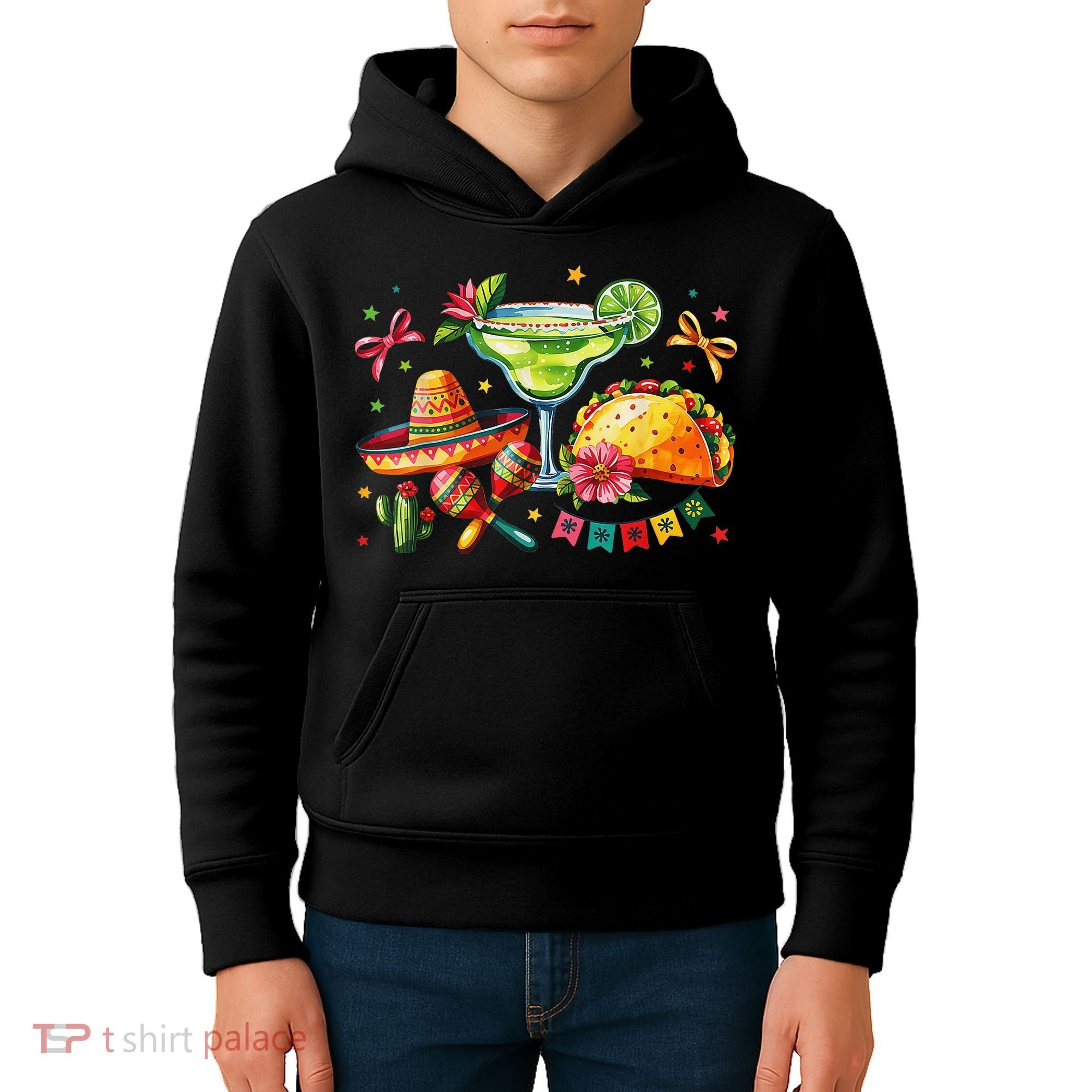Mexico Wine Tequila Margarita Drinking Mexican Cinco De Kids Hoodie