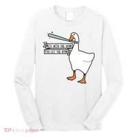 Mess With The Honk You Get The Bonk Goose Long Sleeve Shirt thumb 0