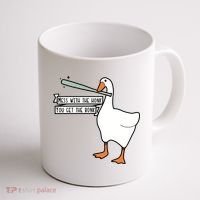 Mess With The Honk You Get The Bonk Goose Coffee Mug thumb 1