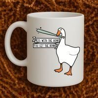 Mess With The Honk You Get The Bonk Goose Coffee Mug thumb 2