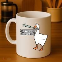 Mess With The Honk You Get The Bonk Goose Coffee Mug thumb 4