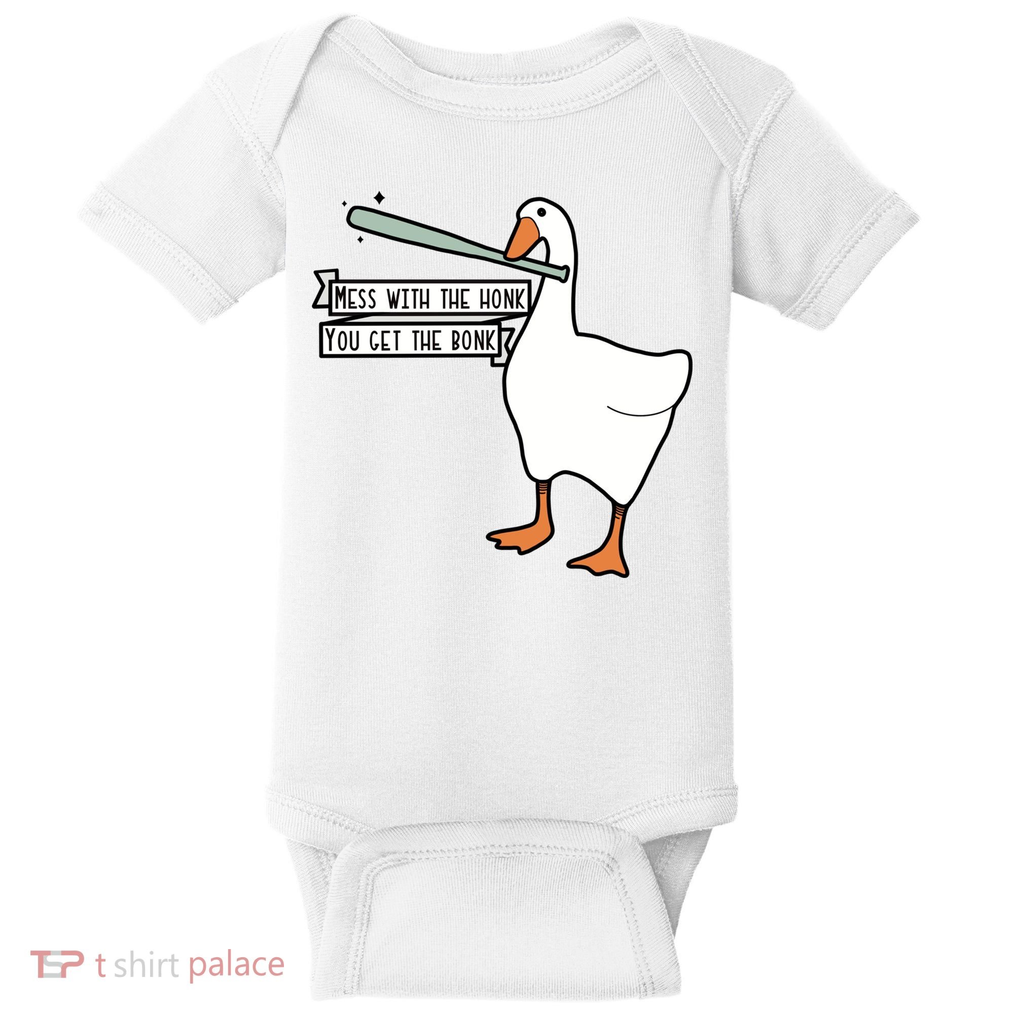 Mess With The Honk You Get The Bonk Goose Baby Bodysuit