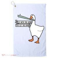 Mess With The Honk You Get The Bonk Goose Golf Towel thumb 0
