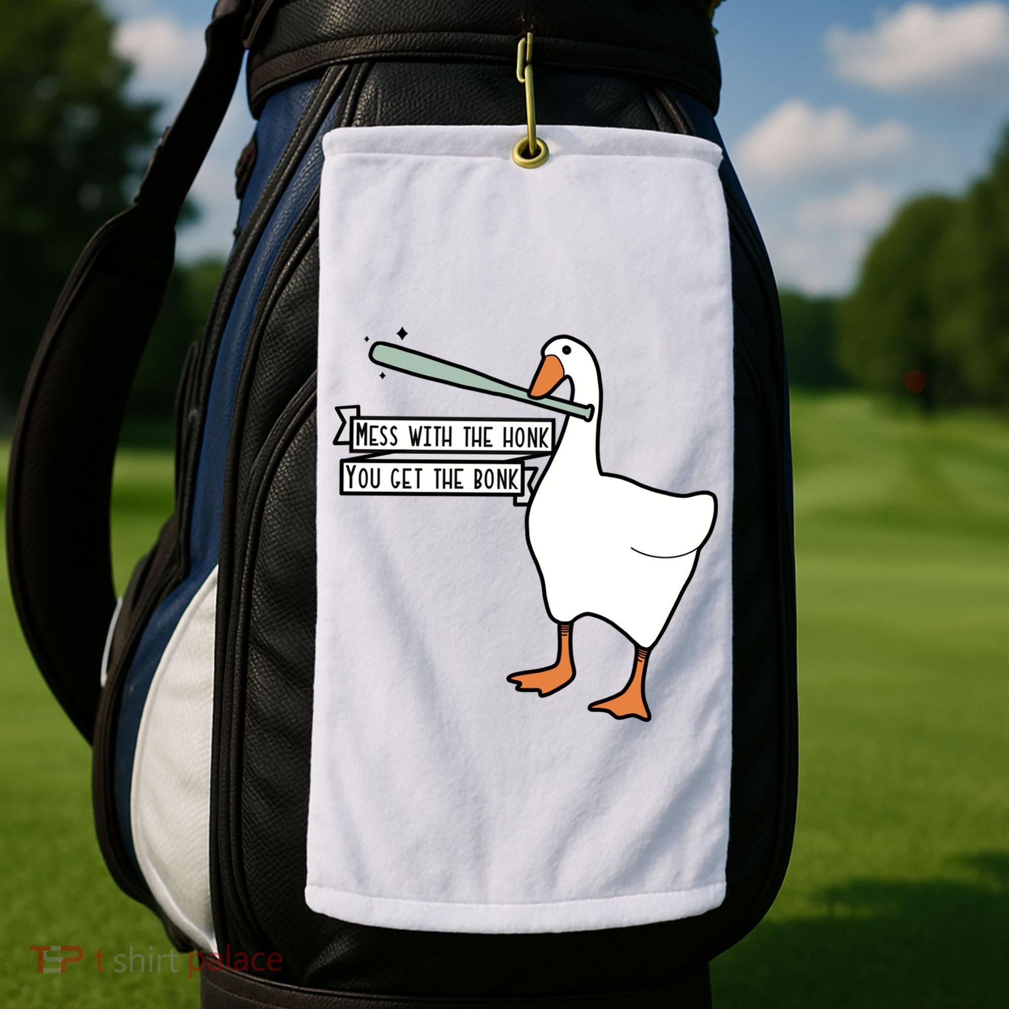 Mess With The Honk You Get The Bonk Goose Golf Towel