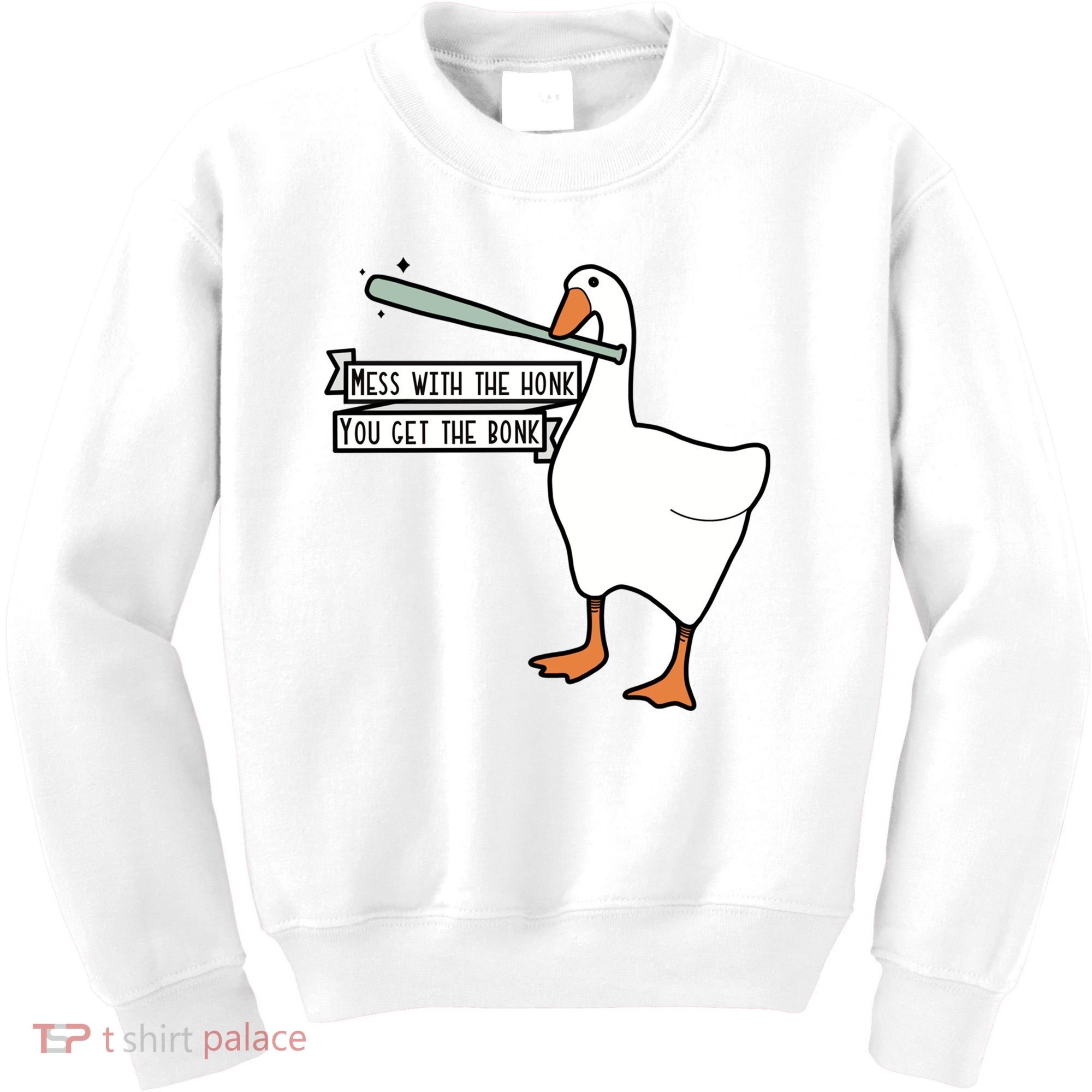 Mess With The Honk You Get The Bonk Goose Kids Sweatshirt