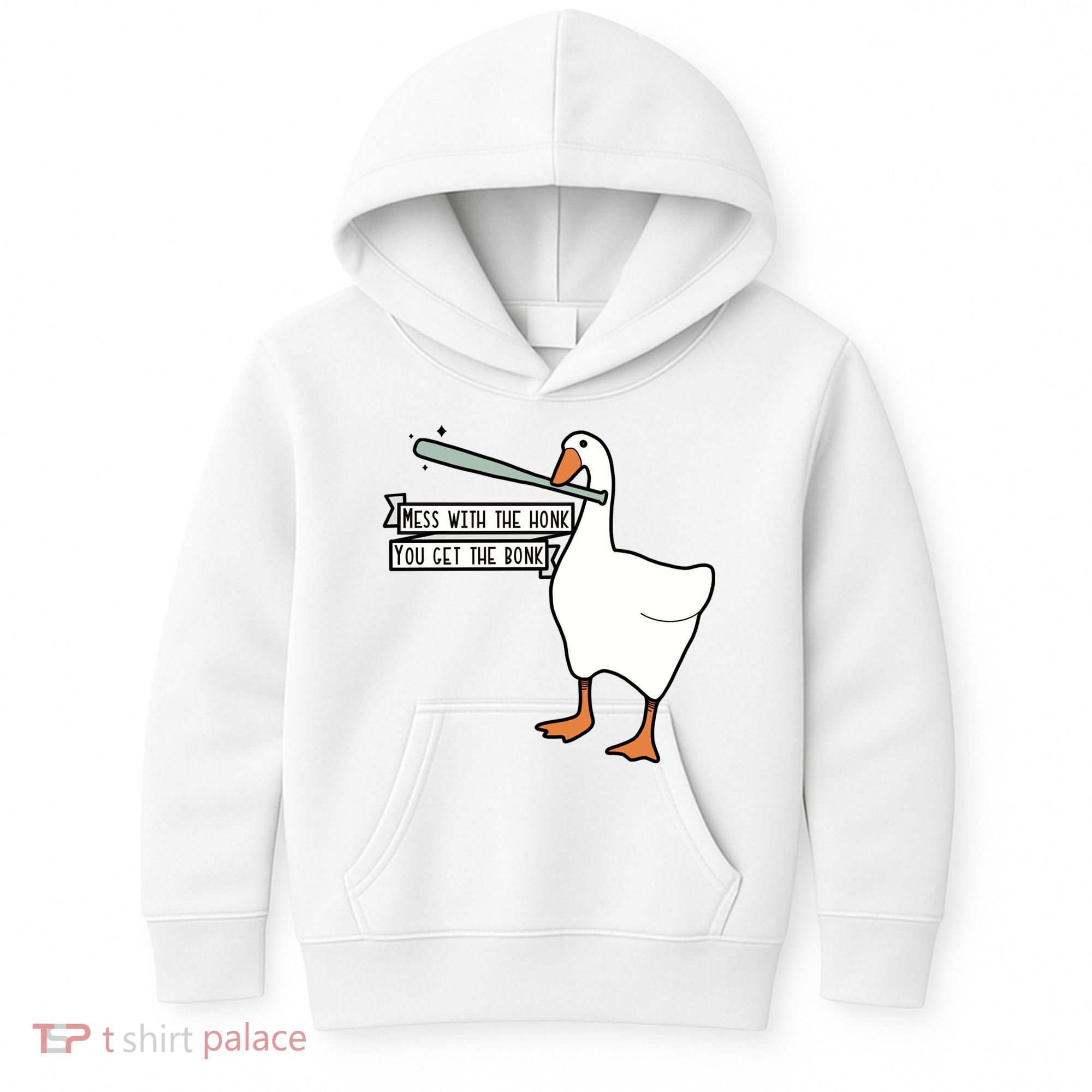 Mess With The Honk You Get The Bonk Goose Kids Hoodie