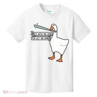 Mess With The Honk You Get The Bonk Goose Kids T-Shirt thumb 0