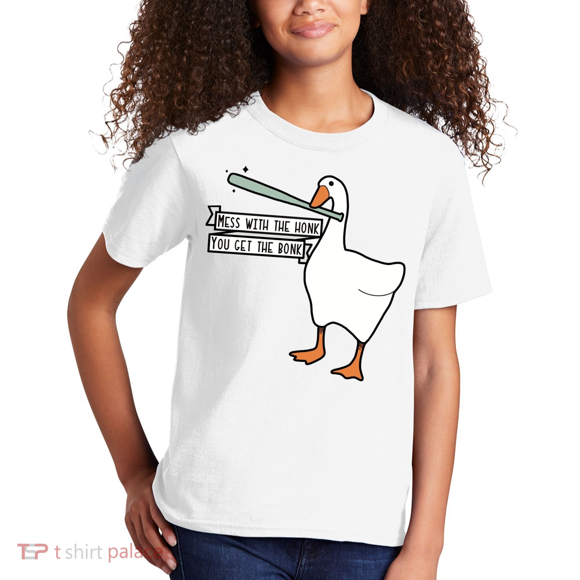 Mess With The Honk You Get The Bonk Goose Kids T-Shirt